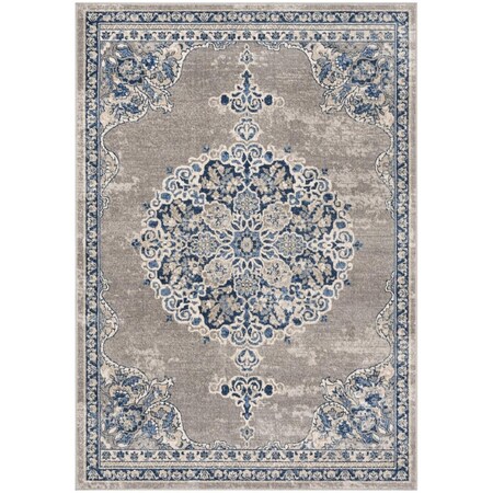 Safavieh 9 x 9 ft. Brentwood Collection Round Rug - Light Grey & Blue BNT867G-9R
